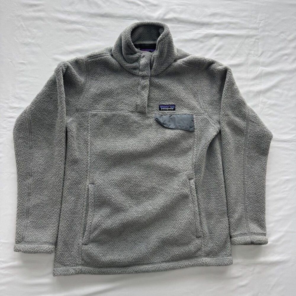 Patagonia Thermal Retool Snap-T Pullover Womens Small Polartec Fleece Grey